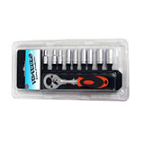 200R22-0100DB 9pcs socket & 1pc ratchet handle set 1/4'' Dr.